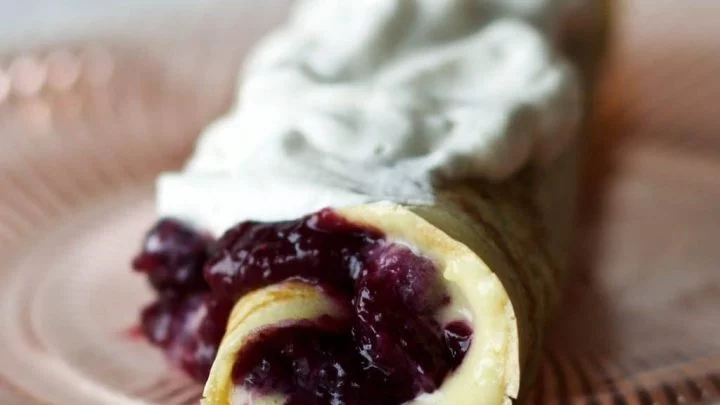 Blueberry Lemon Curd Crepes