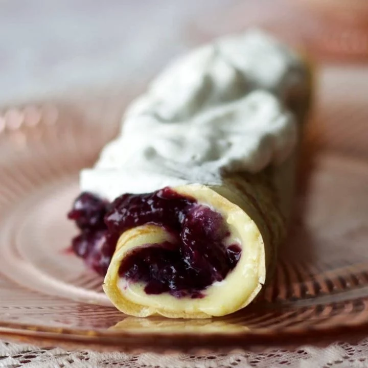 Blueberry Lemon Curd Crepes