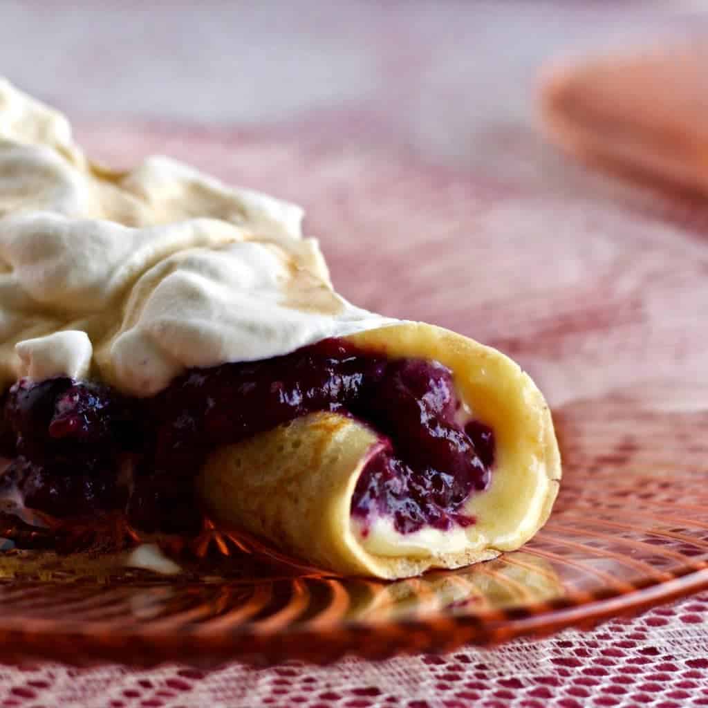 Blueberry Lemon Curd Crepes