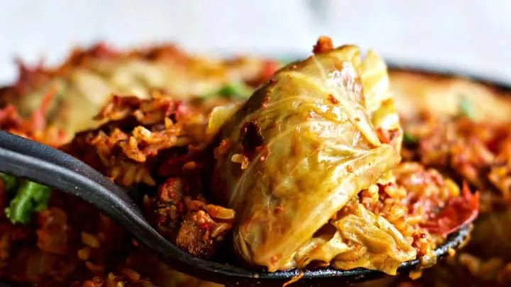 Chorizo Cabbage Rolls Skillet Dinner