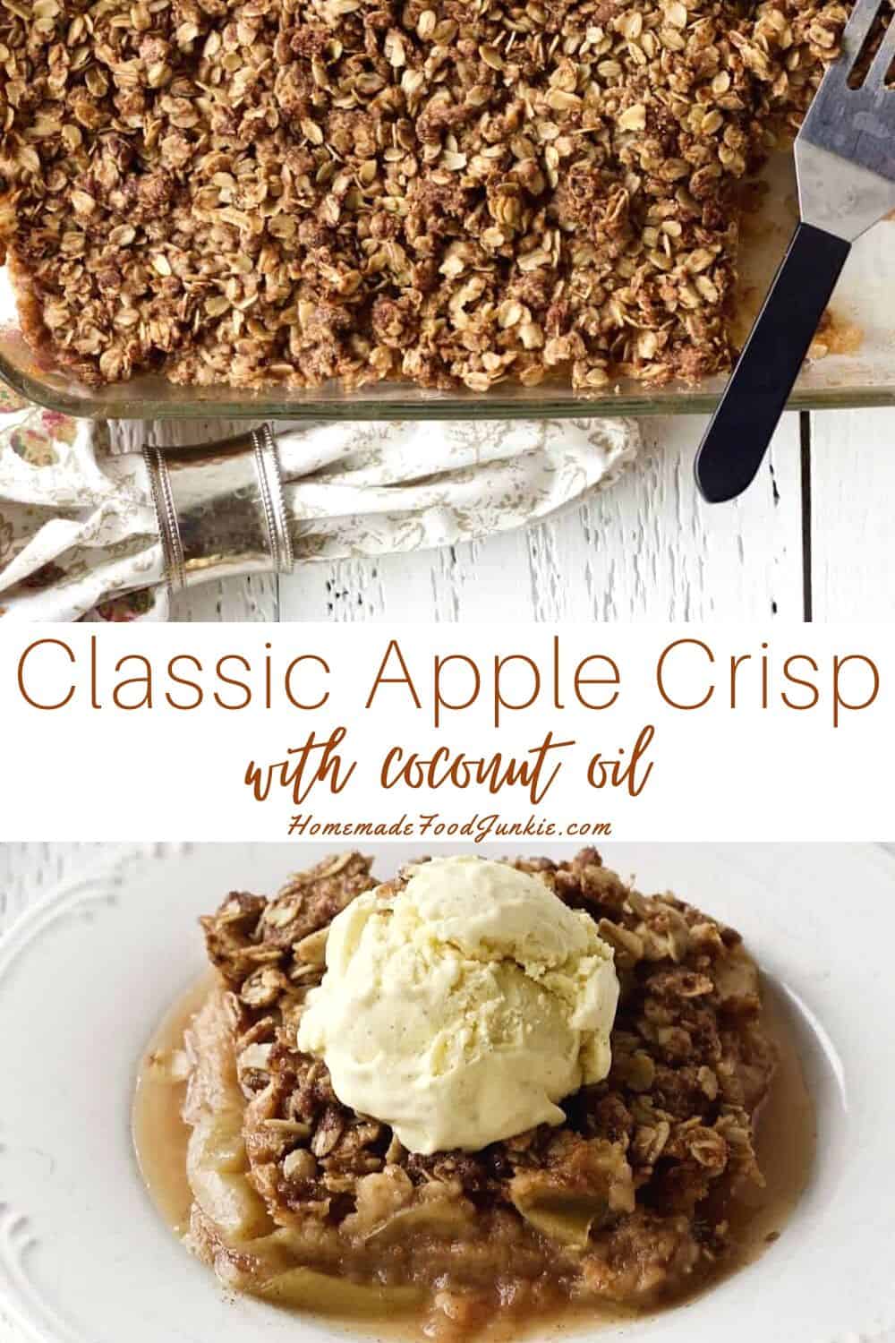 Classic apple crisp with coconut oil-pin image