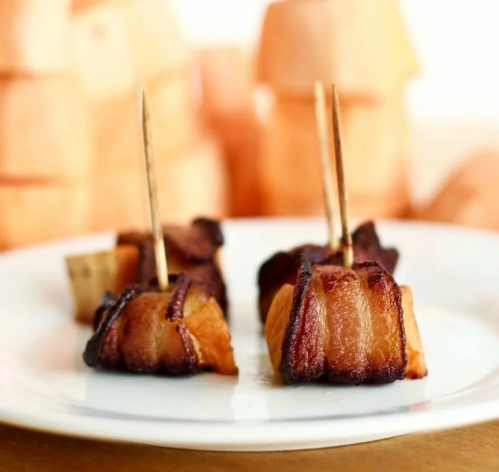 Bacon Wrapped Sweet Potatoes