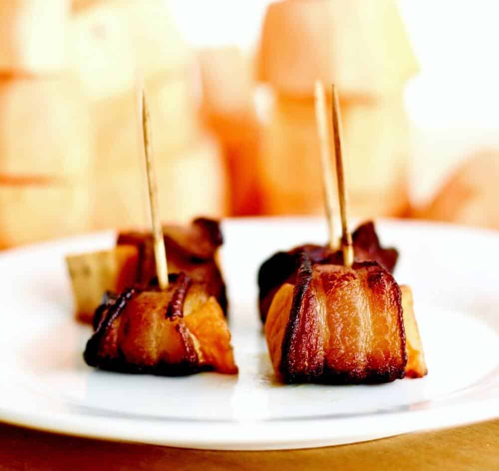 Baked Appetizers for Parties and Holidays 8 Bacon Wrapped Sweet Potatoes