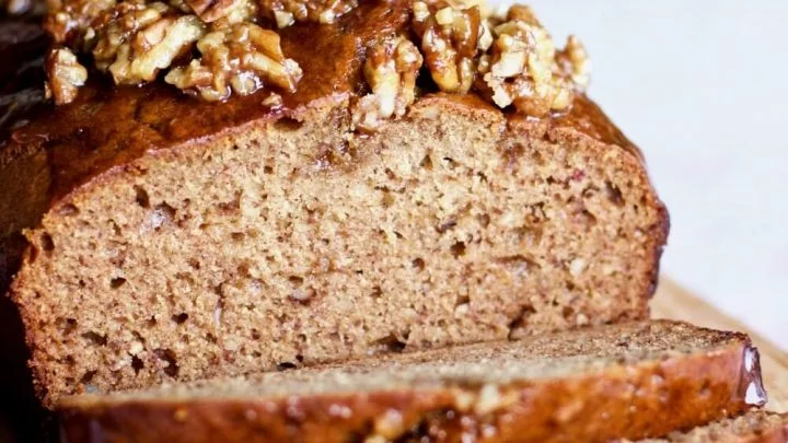 Caramel Pecan Banana Date Bread