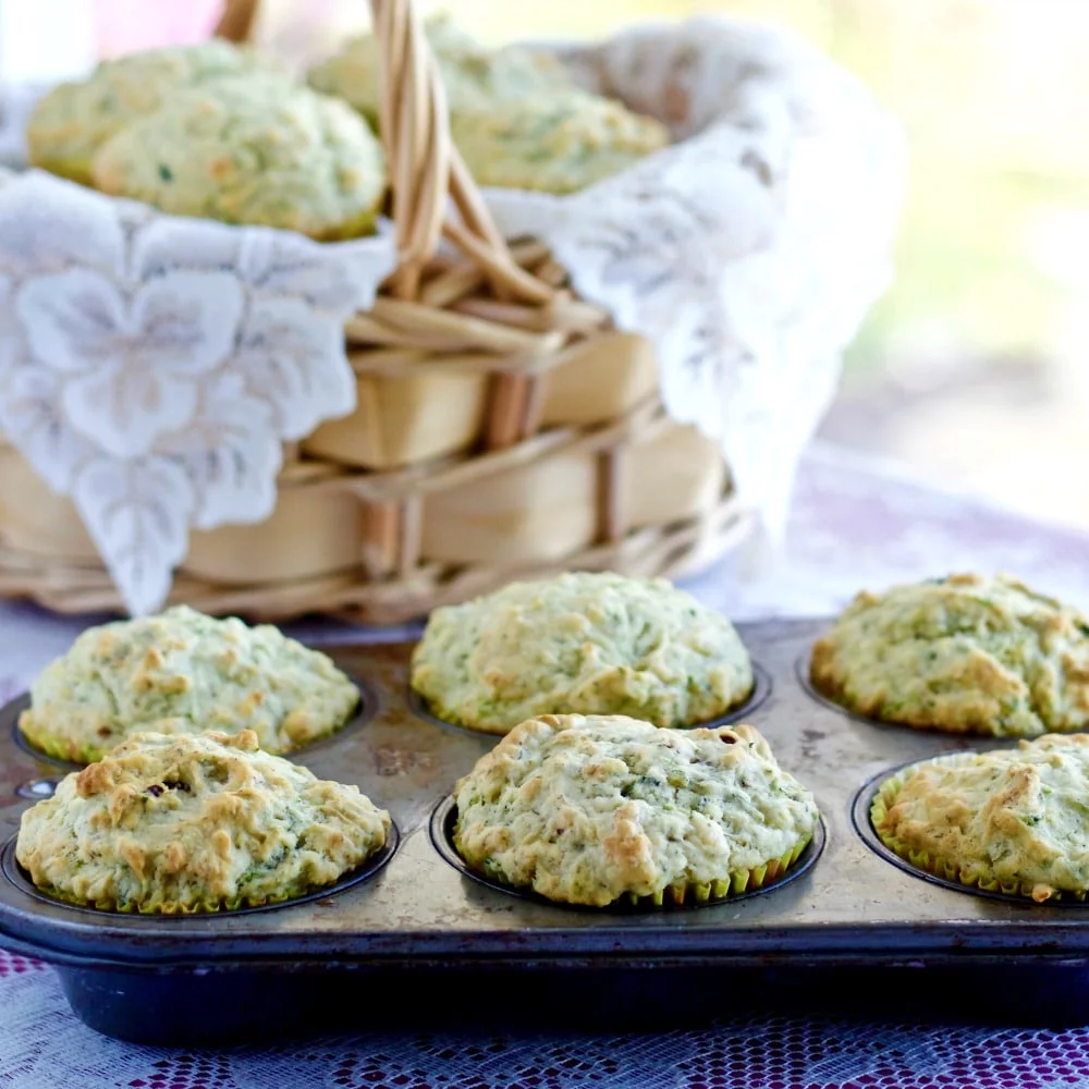 Savory Zucchini Bacon Cheese Muffins