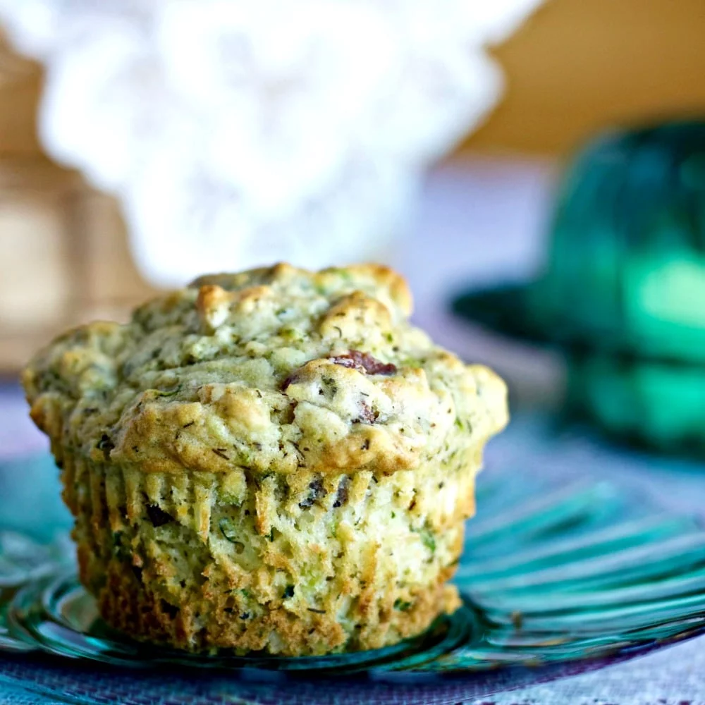 Savory Zucchini Bacon Cheese Muffins