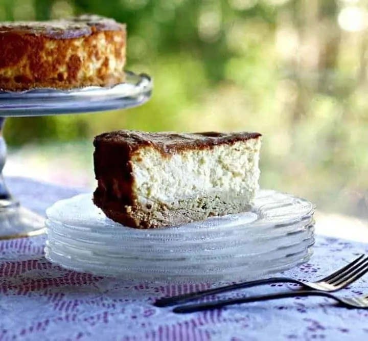 Buttermilk Cheesecake With Rhubarb Glaze