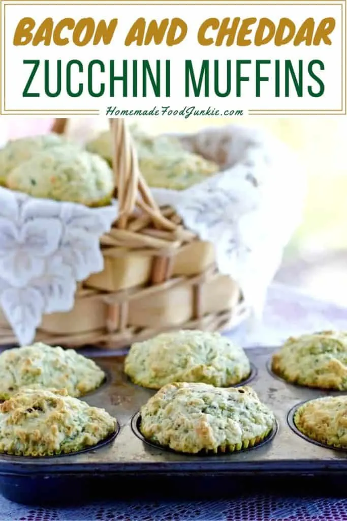 Bacon And Cheddar Zucchini Muffins-Pin Image