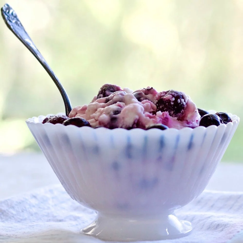Blueberry Lemon Buttermilk Ice Cream