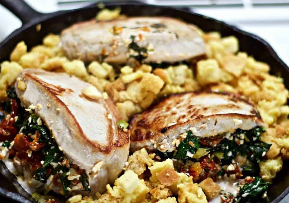 Putting It All Together. Cook It Until The Pork Chops Are Done. Fusion Stuffed Pork Chops Cooking. Http://Homemadefoodjunkie.com