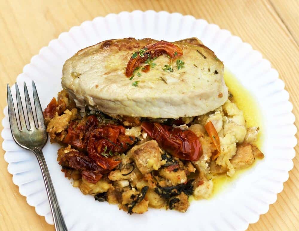 Fusion Stuffed Pork Chops Is A Healthy Low Sugar Complete Meal! Http://Homemadefoodjunkie.com