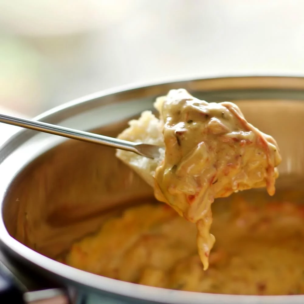 Roasted Pepper Cheese Fondue Sauce Low Carb, Low Sugar, Gluten Free Http://Homemadefoodjunkie.com