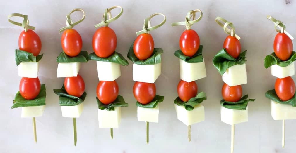 Assembled Salad Bites On Tray