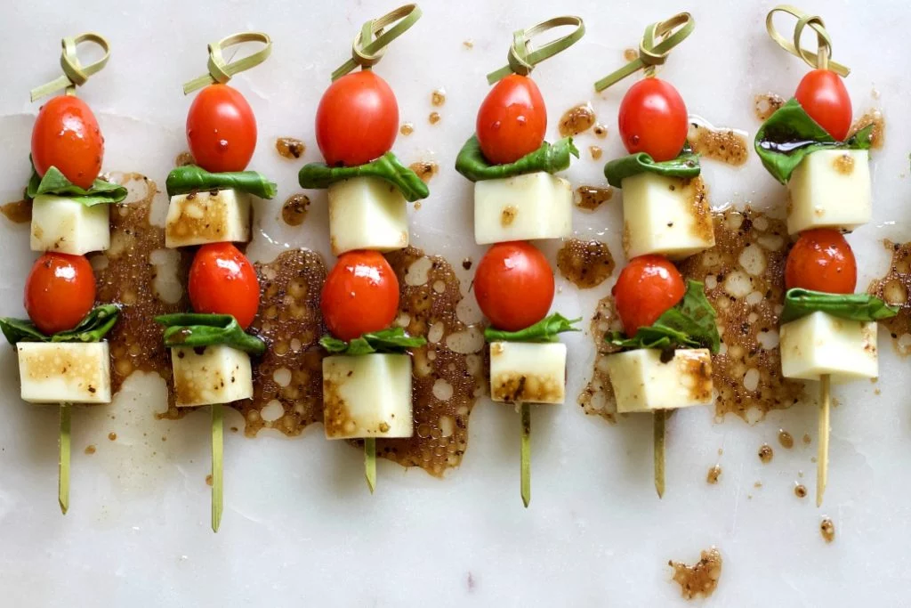 Finger Food Appetizers for Parties, Holidays, and Game Day 1 Caprese Salad Bites Are wonderful finger food appetizers