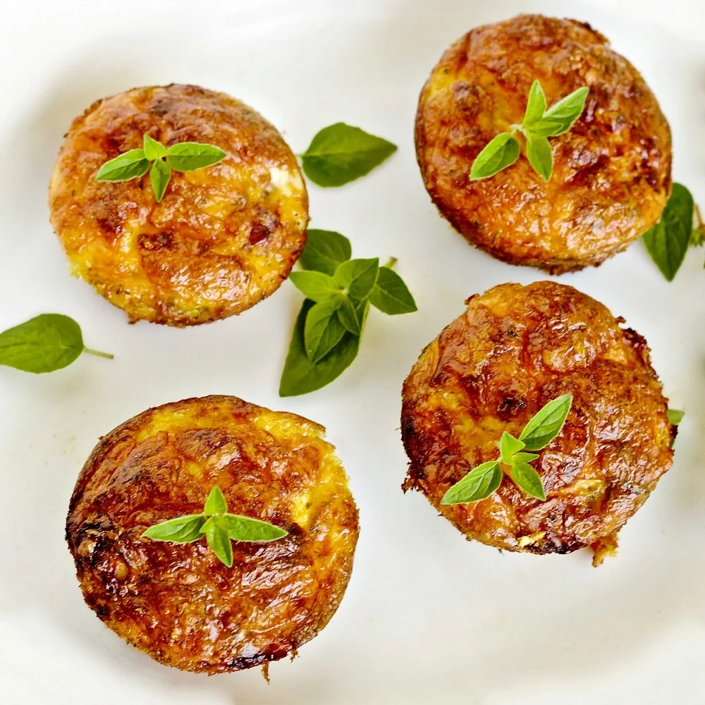 Crustless Sausage Cheese Mini Quiche