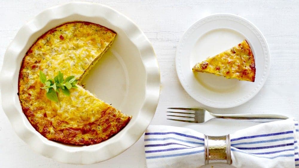 Crustless Sausage Cheese Quiche