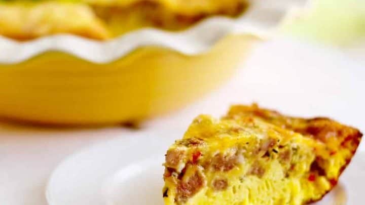 Crustless Sausage Cheese Quiche 7 Crustless Sausage Cheese Quiche