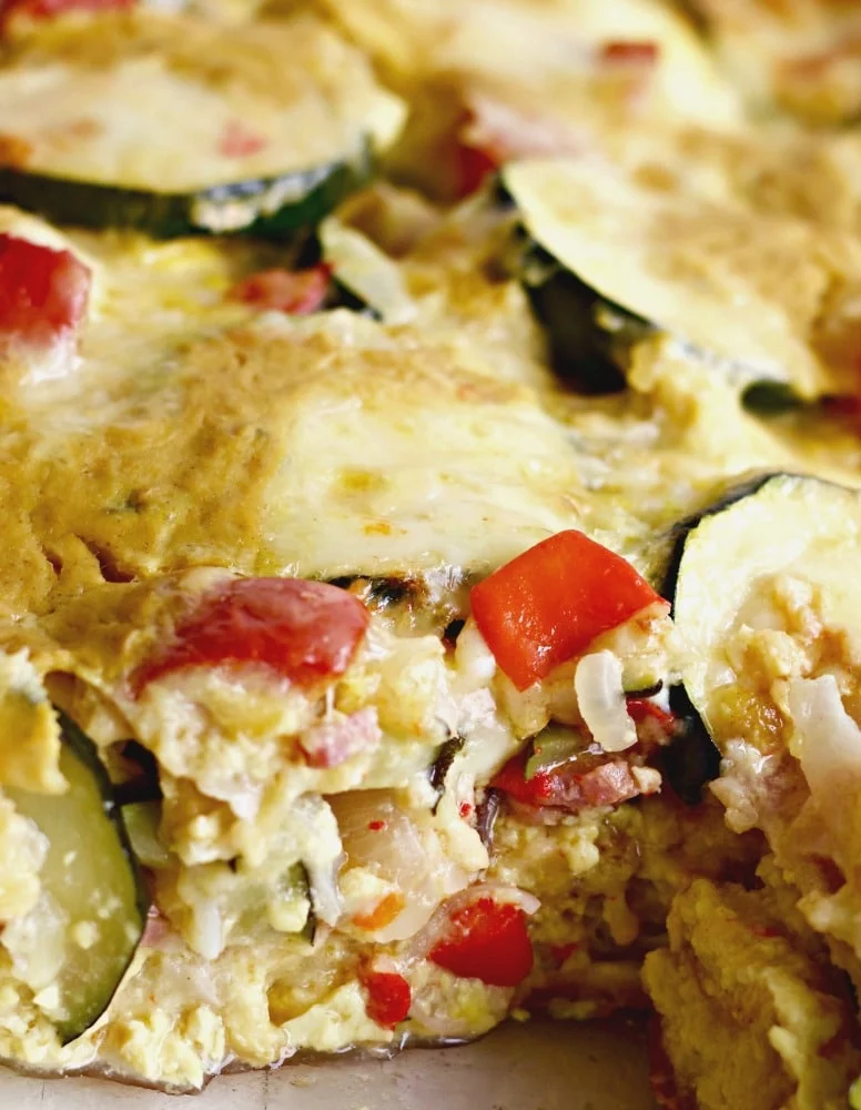 Overnight Smoky Zucchini Breakfast Casserole