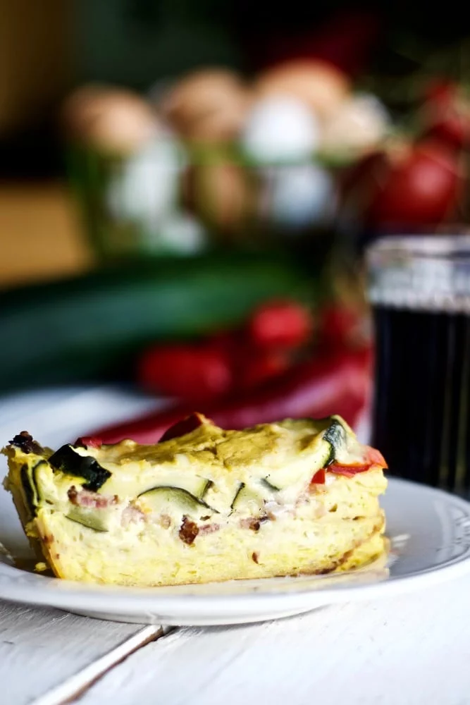 Overnight Smoky Zucchini Breakfast Casserole