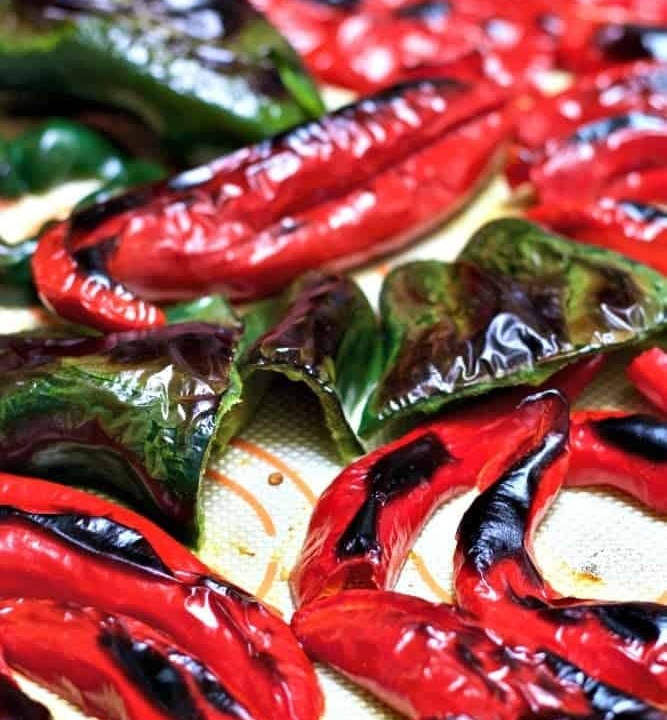 how to roast peppers for the freezer