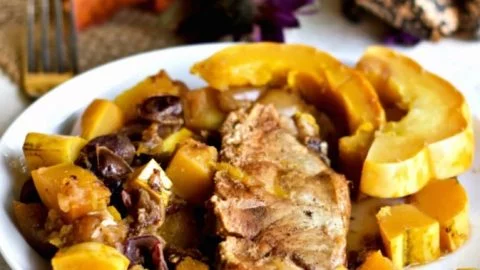 Slow Cooker Pork Apple Squash Dinner