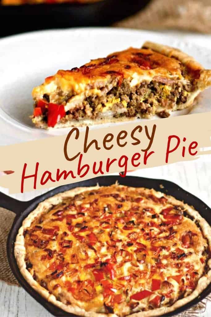 Cheesy Hamburger Pie Recipe-Easy One Skillet Dinner | Homemade Food Junkie