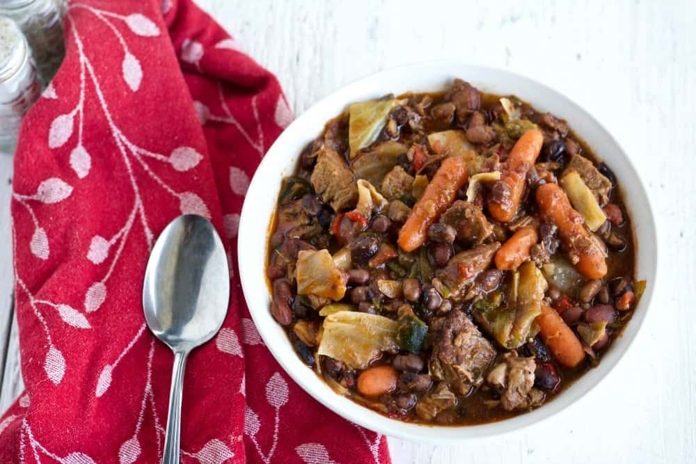 Instant Pot Four Bean Beef Stew