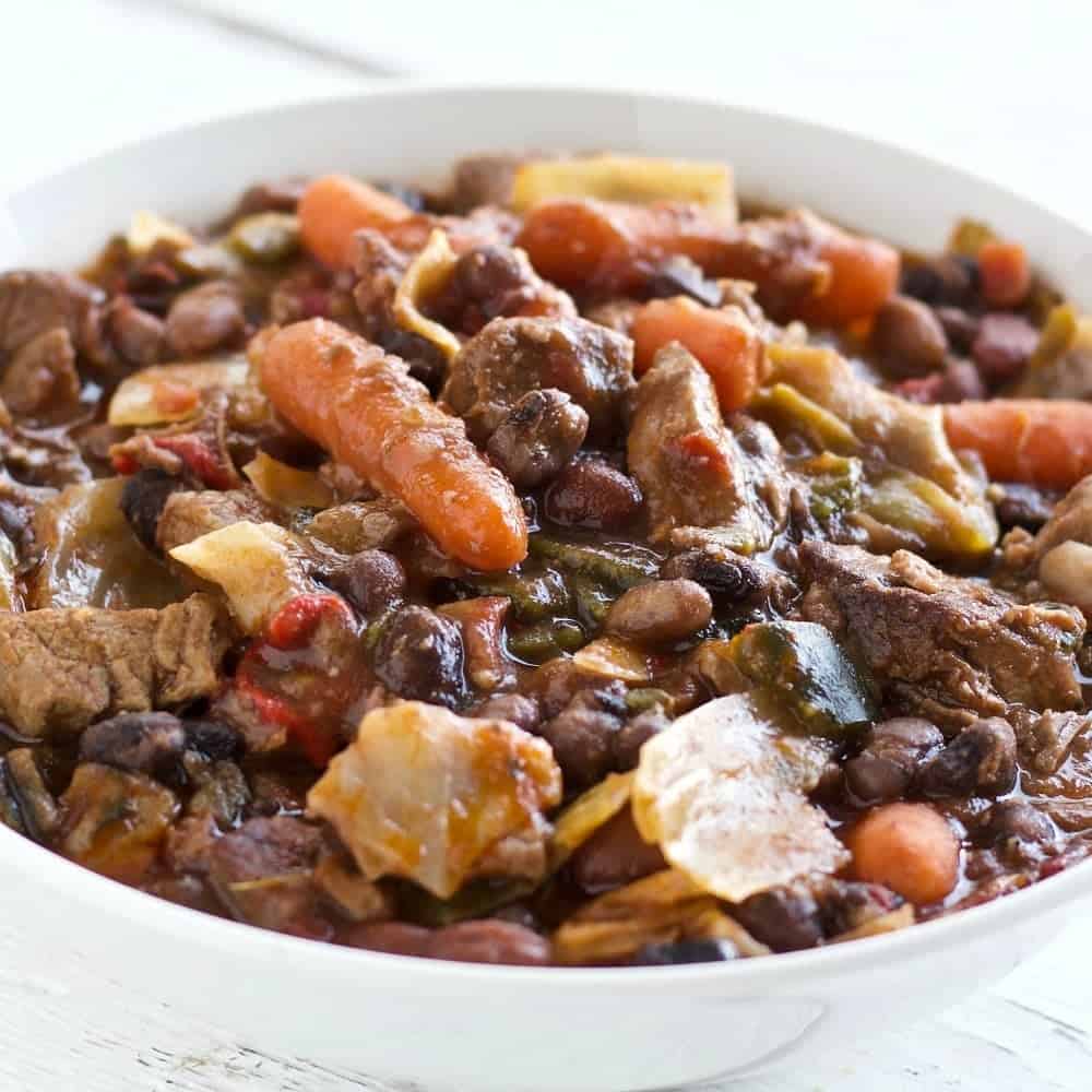 Instant Pot Four Bean Beef Stew