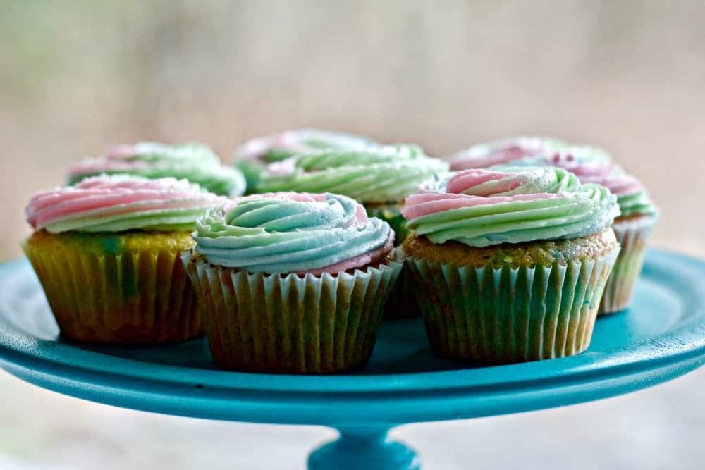 Multi Colored Rainbow Cupcakes