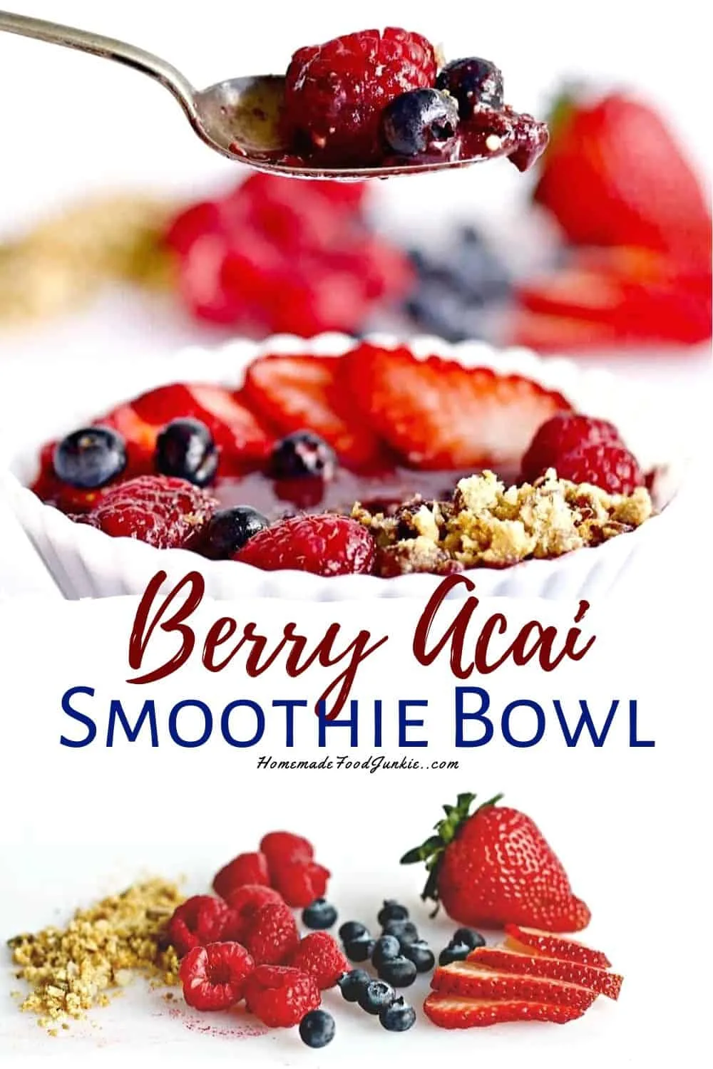 Berry Acai Smoothie Bowl-Pin Image