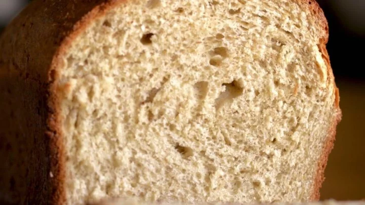 Irish Oat Bread Homemade Recipe 5 Irish Oat Bread Cut For Crumb Shot.