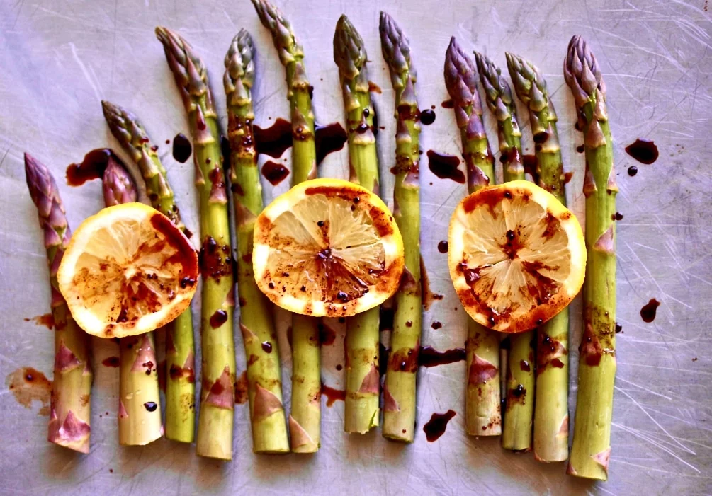 Roasted Asparagus Recipe 3 Asparagus On Roasting Pan