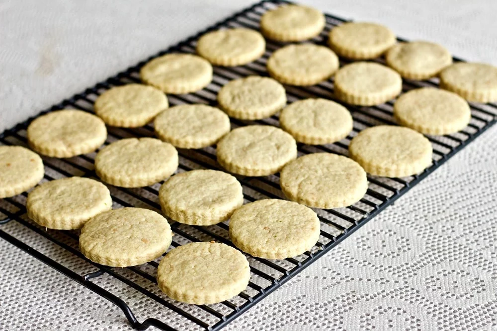 Coconut Lime Shortbread Cookies