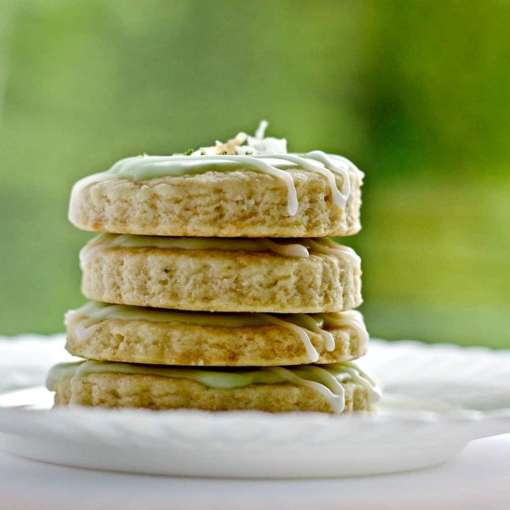 Coconut Lime Shortbread Cookies