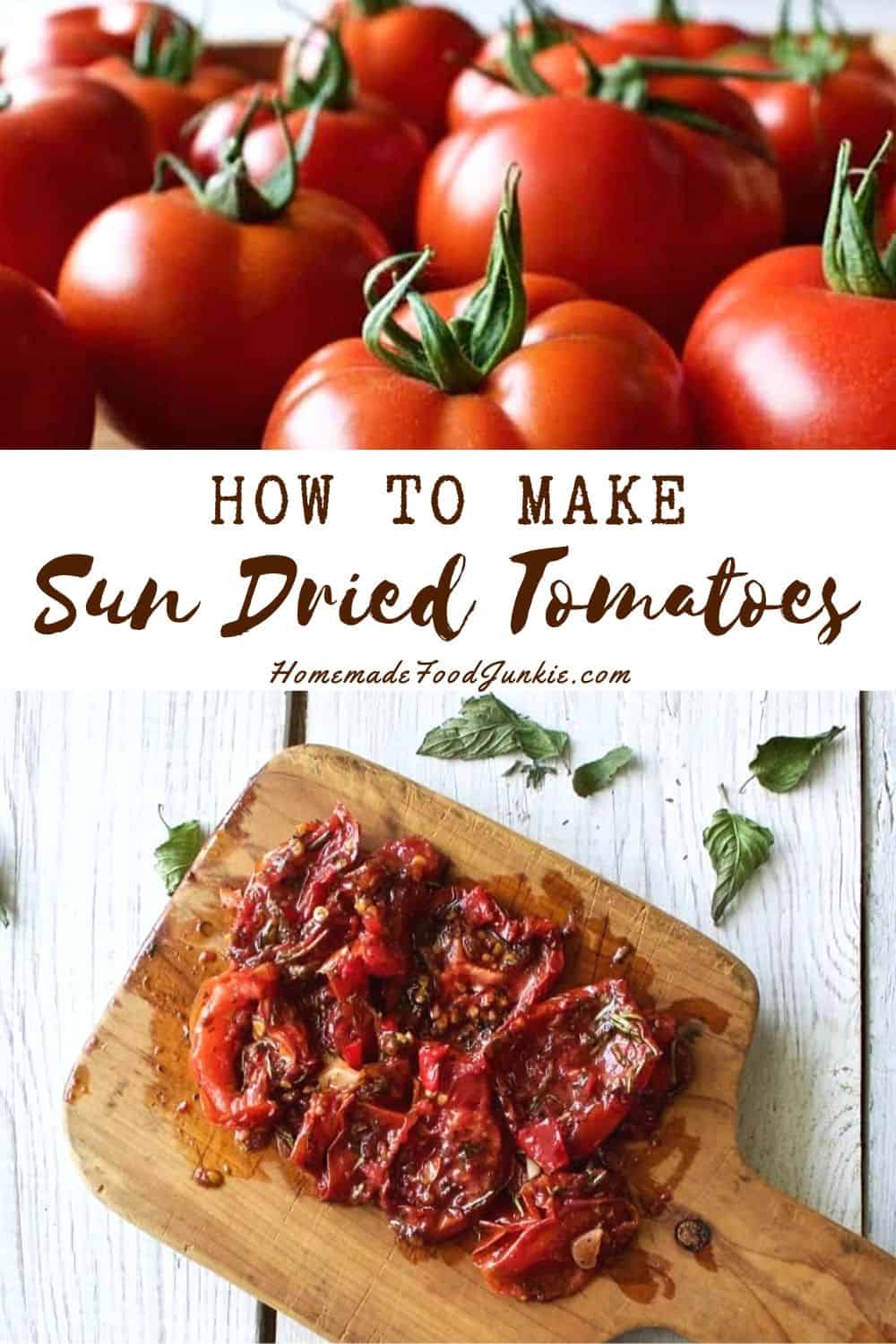 How to make sun dried tomatoes-pin image