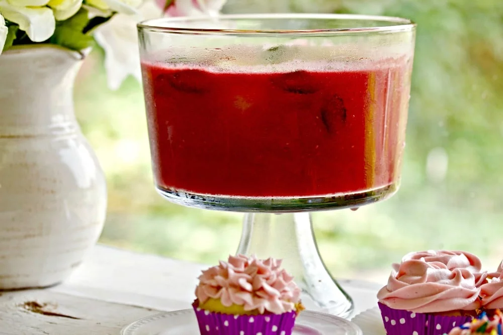 Watermelon Raspberry Party Punch Recipe. No Added Sugar. Pureed Fruits And Mint. Yum!