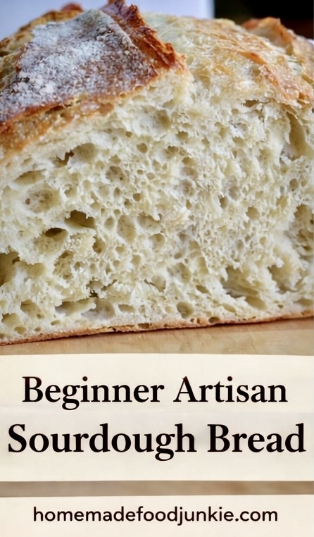 Beginner Artisan Sourdough Bread Recipe 1 Beginner Artisan Sourdough Bread (Easy Homemade Loaf)