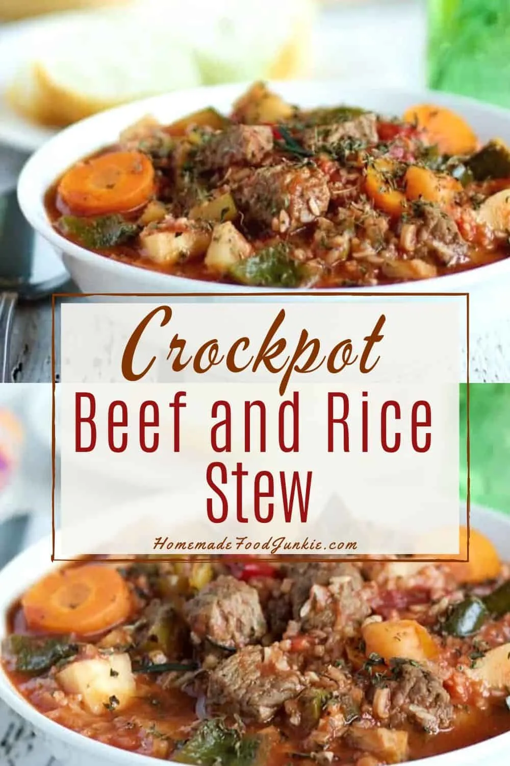 Crockpot Beef And Rice Stew-Pin Image