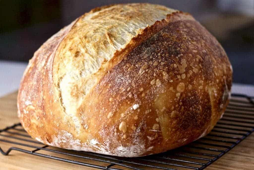 Crusty Dutch Oven Sourdough Bread - Ambers Kitchen Cooks