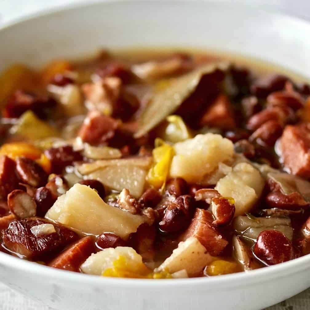 Instant Pot Hambone Bean Soup Close Up