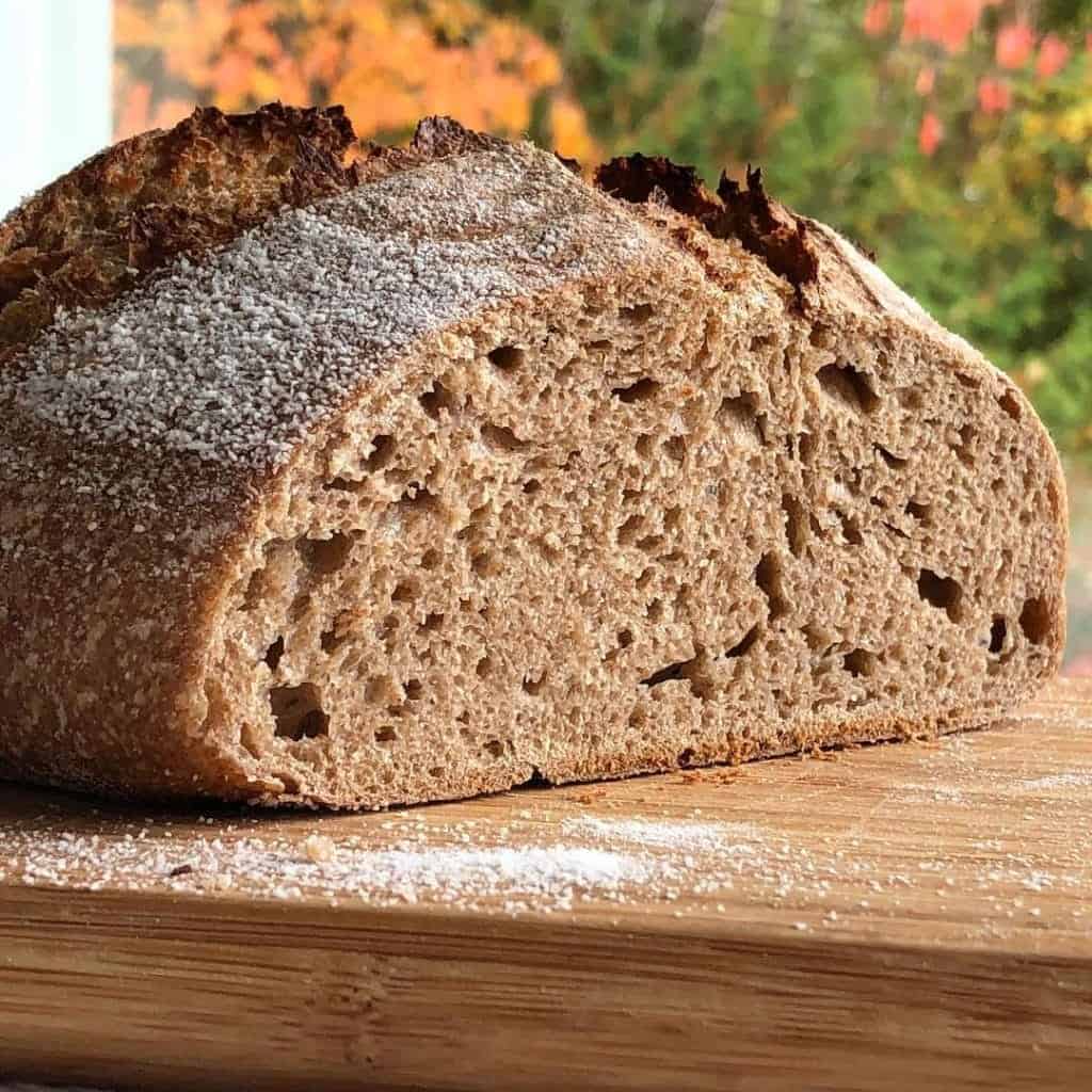 100 Percent Whole Wheat Sourdough Loaf