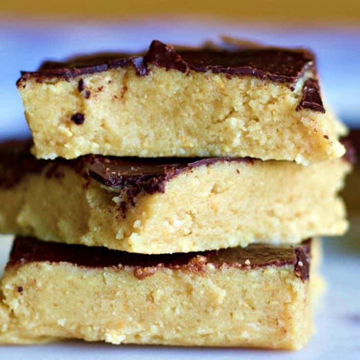 Keto Approved Peanut Butter Bars Featured