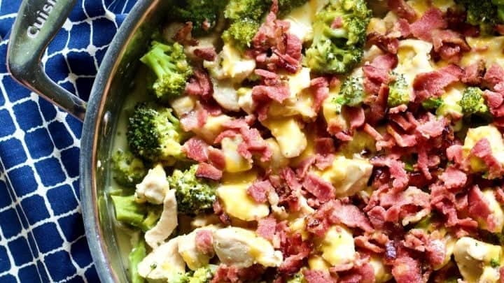 Ranch Chicken Bacon Broccoli Skillet Dinner