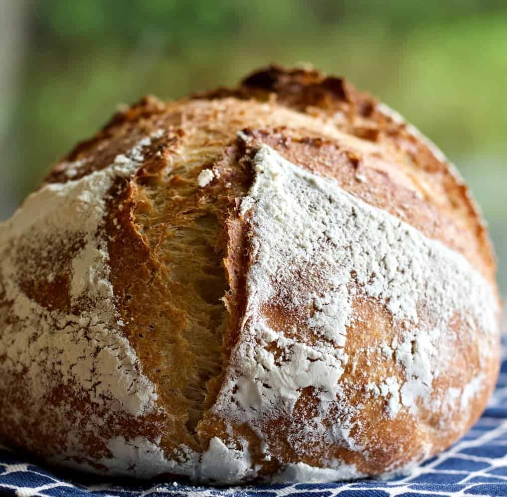 Pan de trigo integral artesano de masa madre