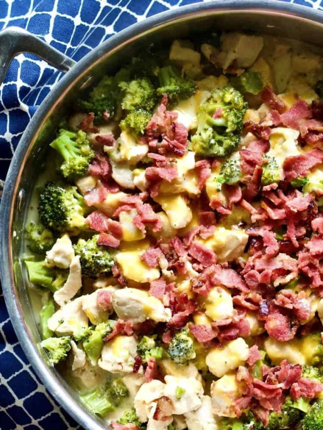 Ranch Chicken Bacon Broccoli Skillet Dinner