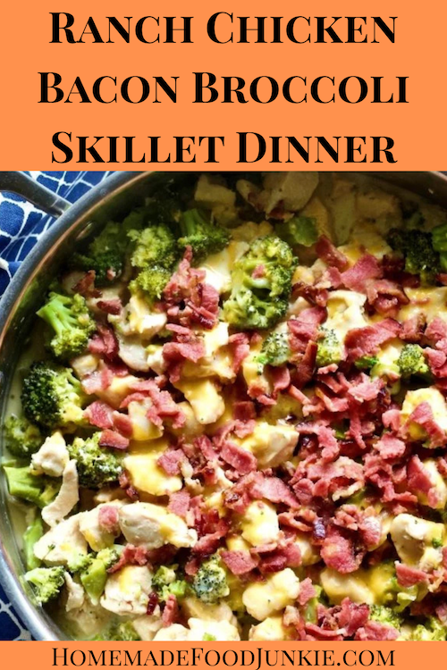 Keto Bacon Ranch Skillet Chicken Dinner 1 Ranch Chicken Bacon Broccoli Skillet (Easy One-Pan Dinner)