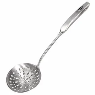 Skimmer Slotted Spoon, [Rustproof, Integral Forming, Durable] Newness 304 Stainless Steel Slotted Spoon With Vacuum Ergonomic Handle, Comfortable Grip Design Strainer Ladle For Kitchen, 14.96 Inches