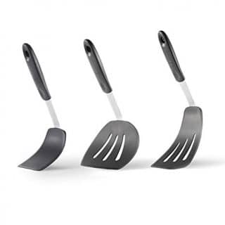 Di Oro - Chef Series Flex Silicone Spatula 600&Ordm;F Heat-Resistant Flexible Silicone Rubber Turner Spatulas (3-Piece Set)