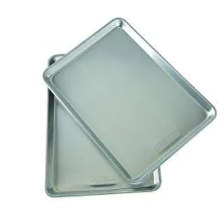 Nordic Ware Natural Aluminum Commercial Baker's Half Sheet (2 Pack), Silver