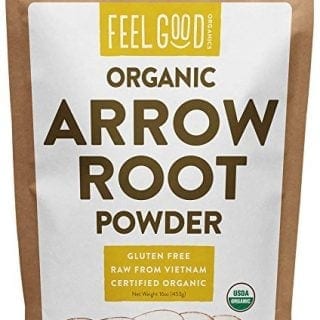 Organic Arrowroot Powder (Flour) - 1 Pound Resealable Bag (16Oz) - 100% Raw From Vietnam - By Feel Good Organics
